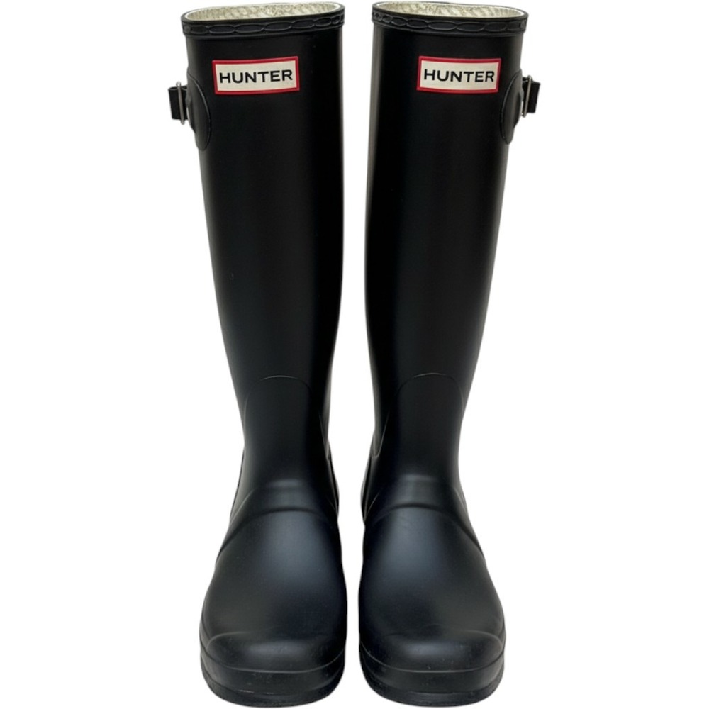 Hunter Original Tall Rain Boots Matte Black Waterproof Rubber W23499 Womens 7